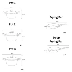 Berlinger Haus 10Pcs Anthracite Aluminium Non Stick Induction Pots & Pans Cookware Set