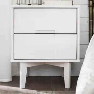 Ulti 2 Drawer Bedside Table White