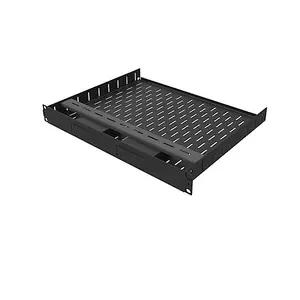 Penn Elcom 1U Vented Rack Shelf & Magnetic Faceplate For 2 x Apple TV R1498/1UK-ATV2