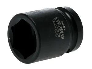 Teng Impact Socket Hexagon 6-Point 1/2in Drive 22mm