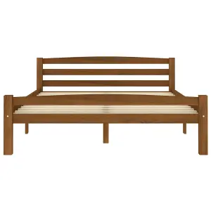 Berkfield Bed Frame Honey Brown Solid Pinewood 140x200 cm