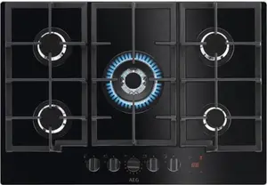 AEG 8000 Flamelight Gas On Glass Hob 75cm HKB75450NB