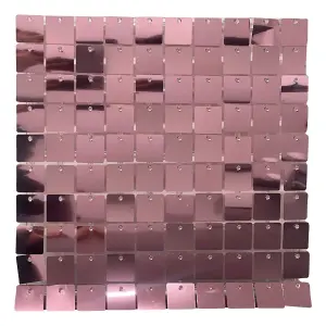 Pink Shimmer Sequin Wall Panels Backdrop, 30cm x 30cm