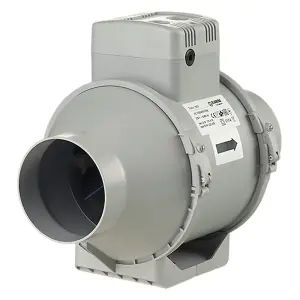 Turbo In-line Mixed Flow High Performance Extractor Fan - 100mm