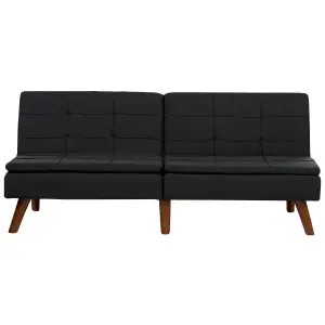 Beliani Retro Sofa Bed RONNE Black