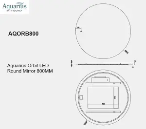 Aquarius Orbit LED Round Mirror 800MM