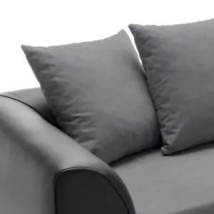 Dylan Large Corner Sofa Right Facing in Dark Grey