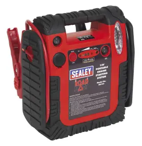 Sealey RoadStart Emergency Power Pack W/ Air Compressor 12V 750 Peak Amps RS132