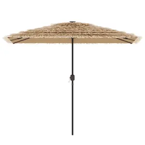 Berkfield Garden Parasol with Steel Pole Brown 300x200x250 cm