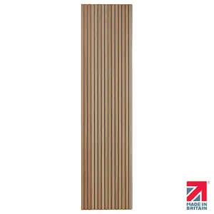 Naturewall SlatWall Acoustic Oiled Oak - 240cm x 60cm on Grey Felt