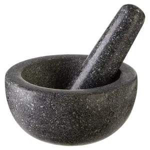 Maison by Premier Norse Speckled Charcoal Granite Tall Mortar and Pestle