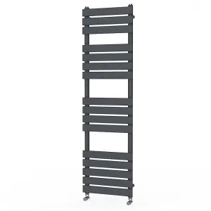 Rinse Flat Panel Anthracite Towel Radiator Bathroom Heated Towel Rail 1600x450mm