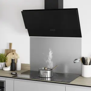 GoodHome PlasmaSense GHAG90PLAS Black steel & glass Angled Cooker hood (W)89.8cm - Gloss black