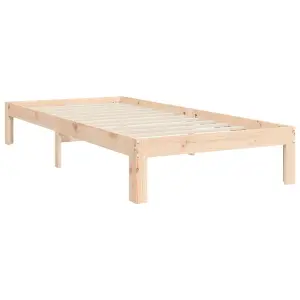 Berkfield Bed Frame with Headboard 90x200 cm Solid Wood