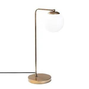 Luminosa Model 12 Deco Globe Table Lamp Golden