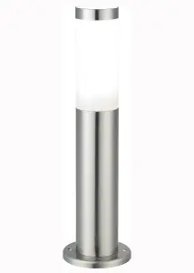 Stainless Steel Mains-powered 1 lamp Outdoor Post light (H)450mm