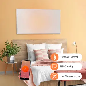 Mirrorstone 700W Nexus Wi-Fi Infrared Heating Panel With White Frame For Ceiling Installation (With Suspension Kit)