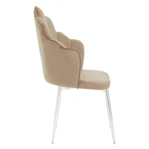 Interiors by Premier Tian Mink Velvet Dining Chair