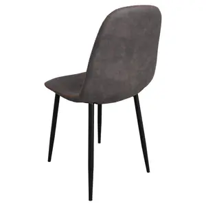 Simone Upholstered Dining Chair Dark Brown