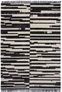 Dunelm Lina Berber Rug, Modern, Size: 120cm X 170cm (4ft X 5.5Ft), Black/White