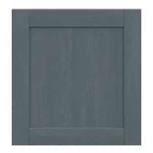 Alpinia Matt dusk blue wood effect Shaker Appliance Cabinet door (W)600mm (H)626mm (T)18mm