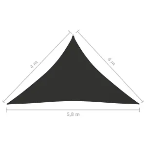 Berkfield Sunshade Sail Oxford Fabric Triangular 4x4x5.8 m Anthracite