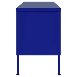 vidaXL TV Cabinet Navy Blue 105x35x50 cm Steel