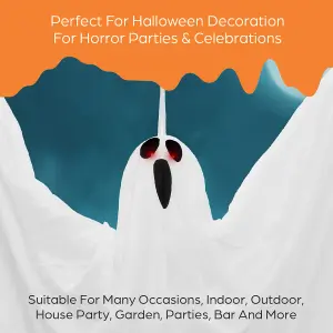 Global Gizmos Hanging Ghost Halloween Decoration / Light & Sound Effects / Motion Activated / Battery Powered