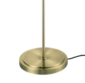 Bulwell Articulated Antique brass effect LED Floor lamp