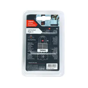 Timco - Laminated Padlock (Size 40mm - 1 Each)