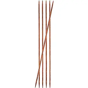 Ginger: Knitting Pins: Double-Ended: 15cm x 2.50mm: Set of 6