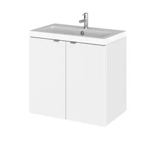 Fusion 600mm Wall Mount Vanity Unit Gloss White