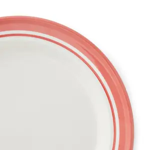 Potter's Stripe Set Of 4 Dinner Plates (Set of 4) Red