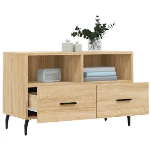 Berkfield TV Cabinet Sonoma Oak 80x36x50 cm Engineered Wood