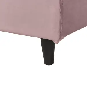 Velvet EU Single Size Bed Pink FITOU