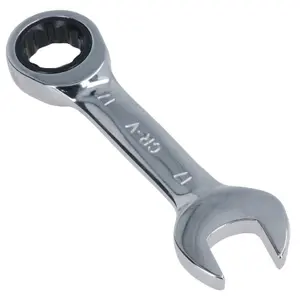 17mm Stubby Ratchet Combination Spanner Metric Wrench 72 Teeth SPN10