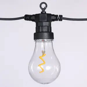 Noma Festoon Lights Mains-powered (plug-in & wired) Warm white 20 Spiral LED Outdoor String lights