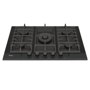 Haier Series 4 HAVG75HB 74.5cm Gas Hob - Black