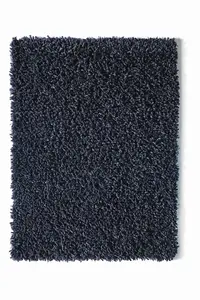 Blue Handmade , Luxurious , Plain , Shaggy , Wool Rug Easy to Clean for Bedroom, Living Room - 200cm X 300cm