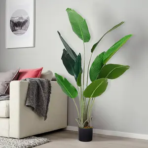 Artificial Banana Tree Fake Plant House Plant in Black Pot 160 cm