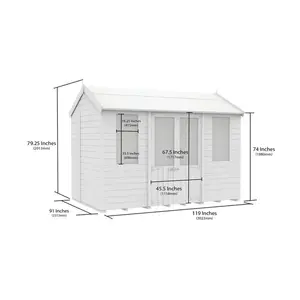 8ft x 10ft Apex Summer House