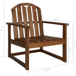 Berkfield Garden Sofa Chairs 2 pcs Solid Acacia Wood