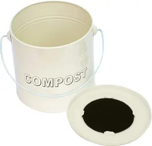 simpa 8L Cream Compost Food Waste Recycling Bin Caddy