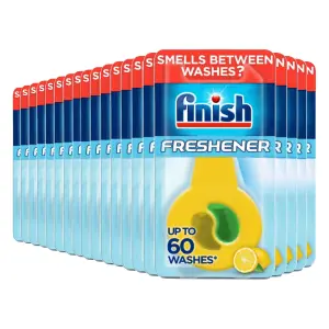 20 x Finish Dishwasher Freshener Lemon & Lime With Scent Control Up to 60 Washes