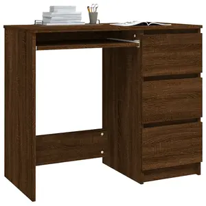 Berkfield Desk Brown Oak 90x45x76 cm Engineered Wood