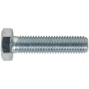 25 Pack M12 x 50mm Grade 8.8 Zinc Setscrews - Fully Threaded DIN 933