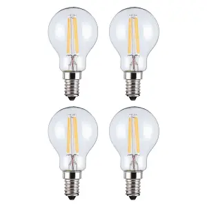 TCP 4PC Warm White Mini Globe LED Light Bulbs  4.2W 470Lm E14