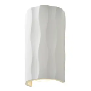 Litecraft Kilda White Paintable Large Up and Down Wall Light