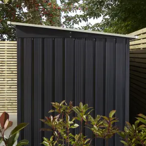 Rowlinson Trentvale 8x4 ft Pent Dark grey Metal 2 door Shed