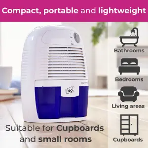 Neo 500ml Mini Dehumidifier Portable for Damp Mould Condensation Clothes & Moisture